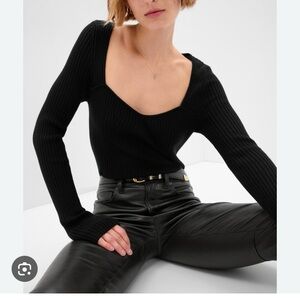 GAP rib sweetheart sweater